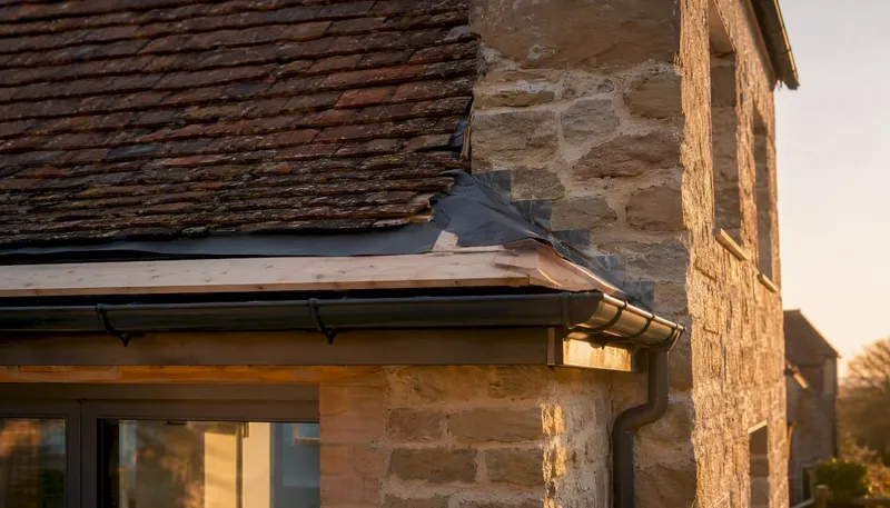 Roof junction detail on UK home extension