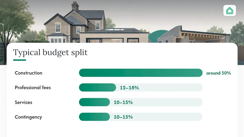 Home extension budget allocation infographic