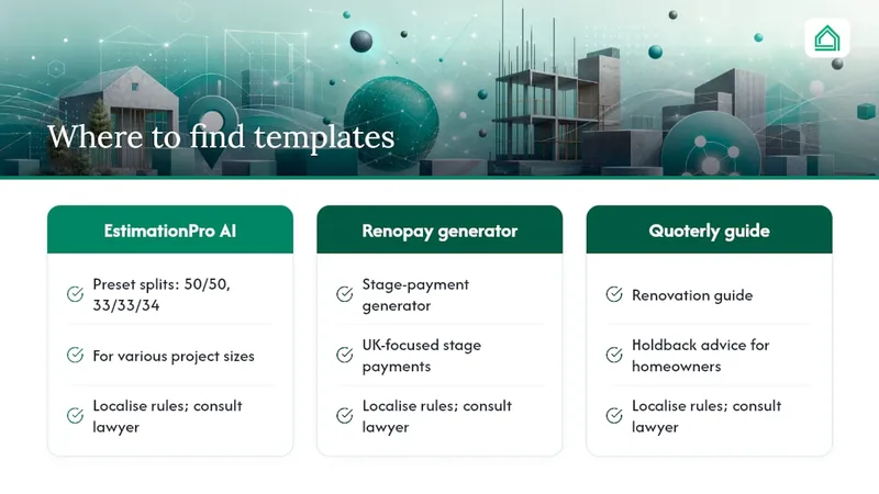 Where to find templates and further guidance — overview diagram