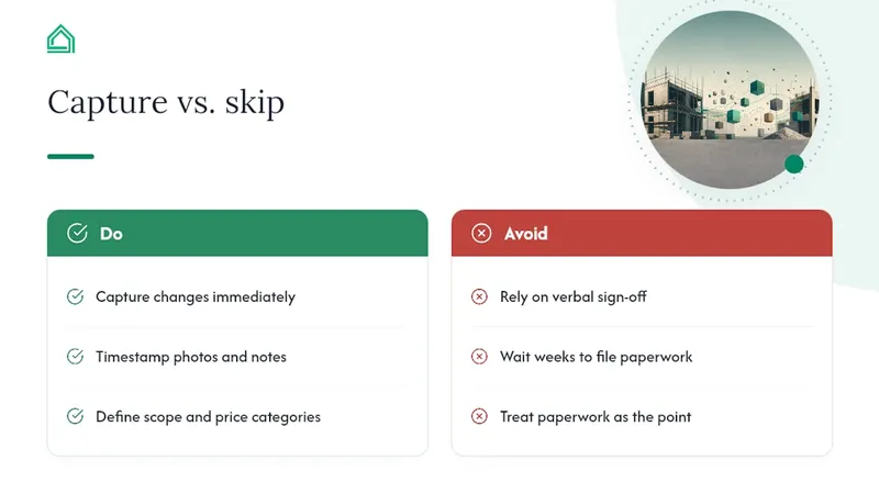 What the conventional advice on change orders gets wrong — overview diagram