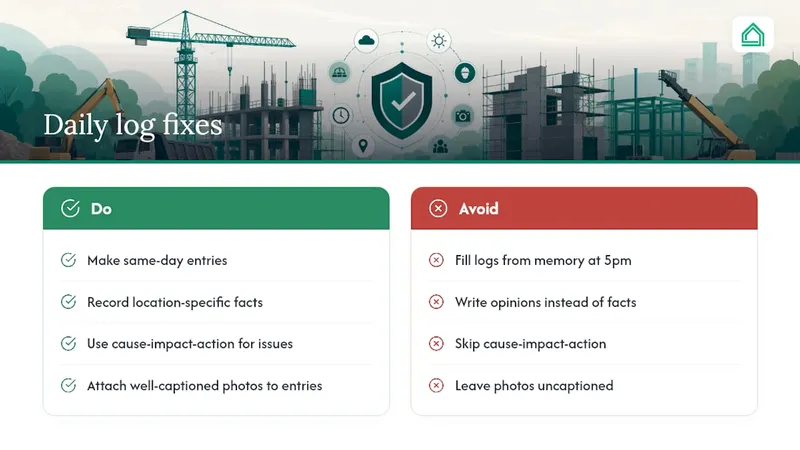 Why most site teams get daily logs wrong — overview diagram