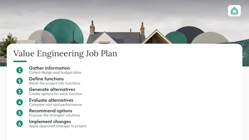 Six stages of renovation value engineering