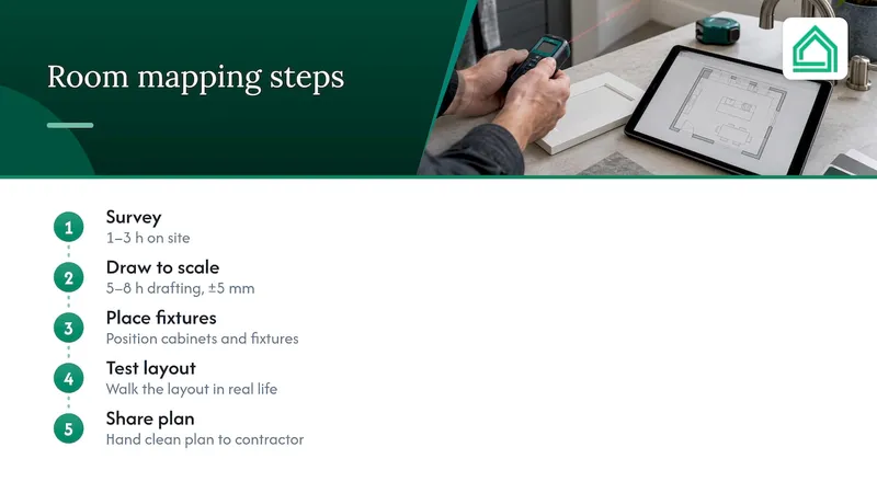 Five steps of room mapping