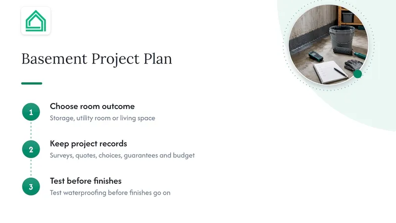 Our perspective: treat waterproofing as a project, not a purchase — overview diagram